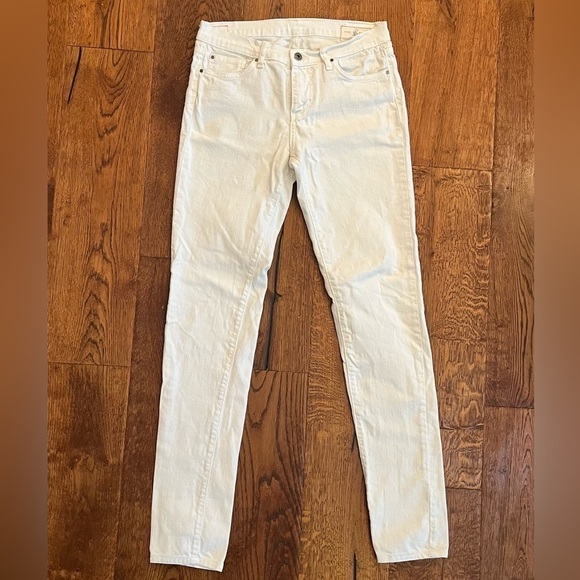 Angry Rabbit Skinny Jeans Women’s 27 White Made USA Cotton Spandex Stretch Ankle - Picture 3 of 11